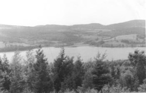 Lake Parker from the top of Lane Tree Hill, August, 1961
