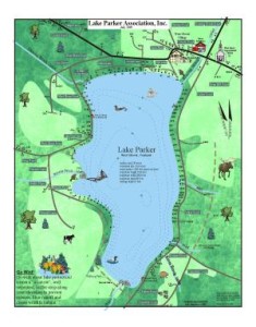 Lake Parker official map with camp #s